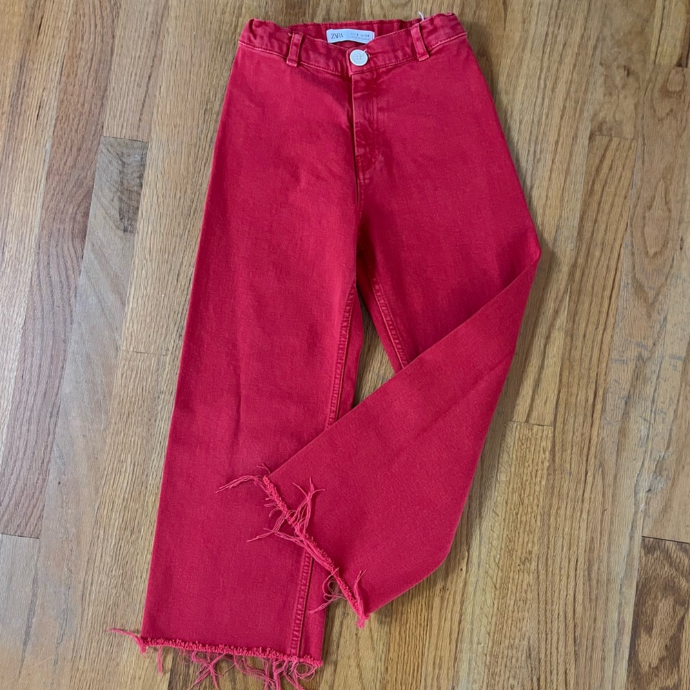 Zara Girl Red Sailor Pants